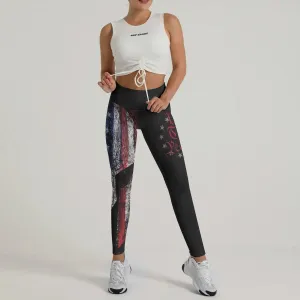 American Jiu Jitsu Grunge Leggings
