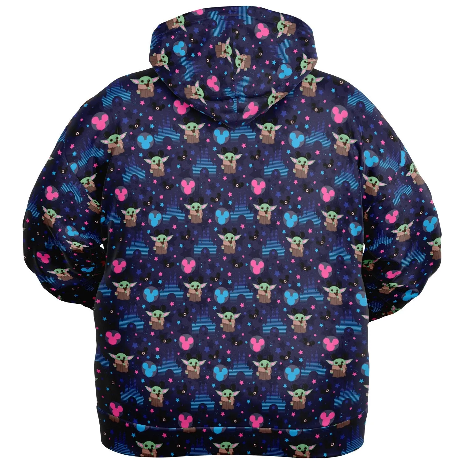 Baby Yoda Castles Plus-size Unisex Zip Hoodie