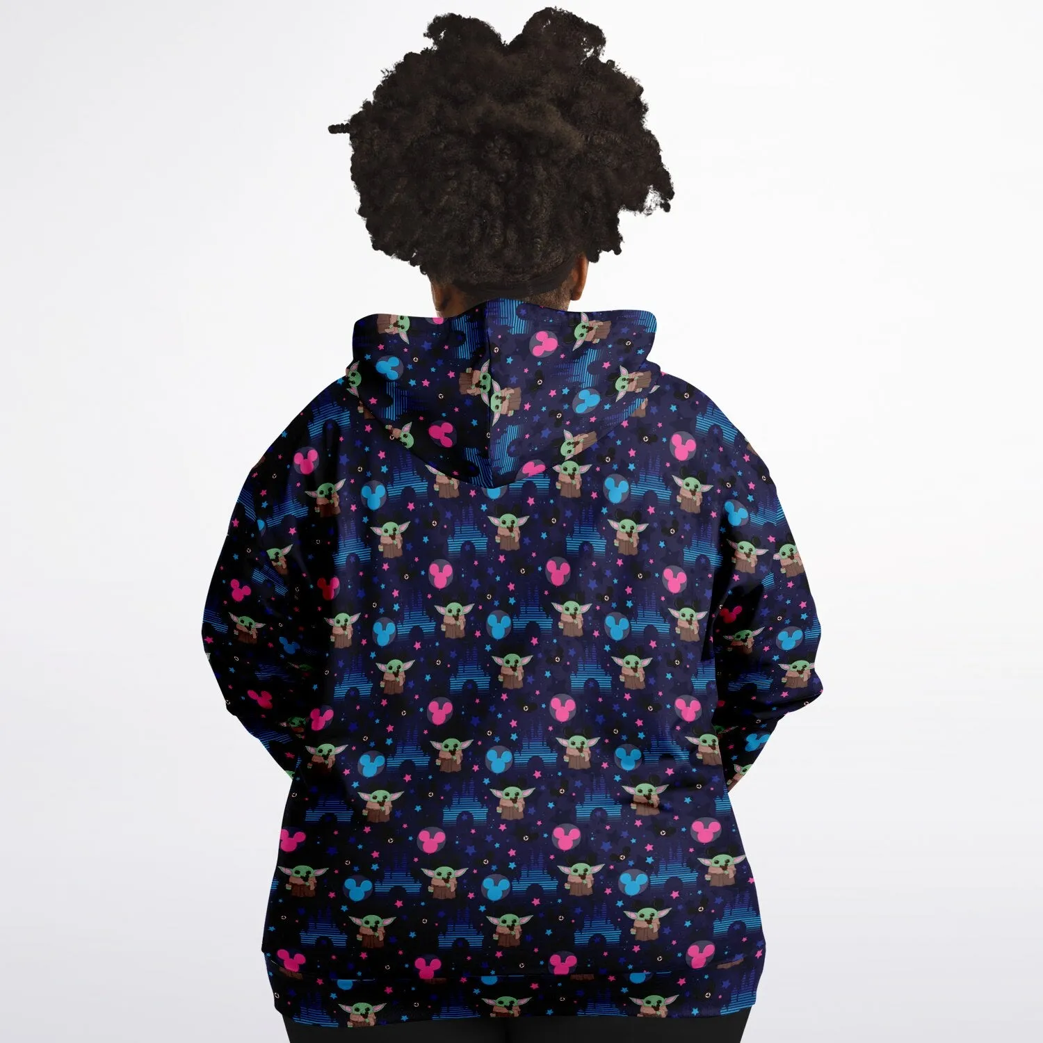 Baby Yoda Castles Plus-size Unisex Zip Hoodie