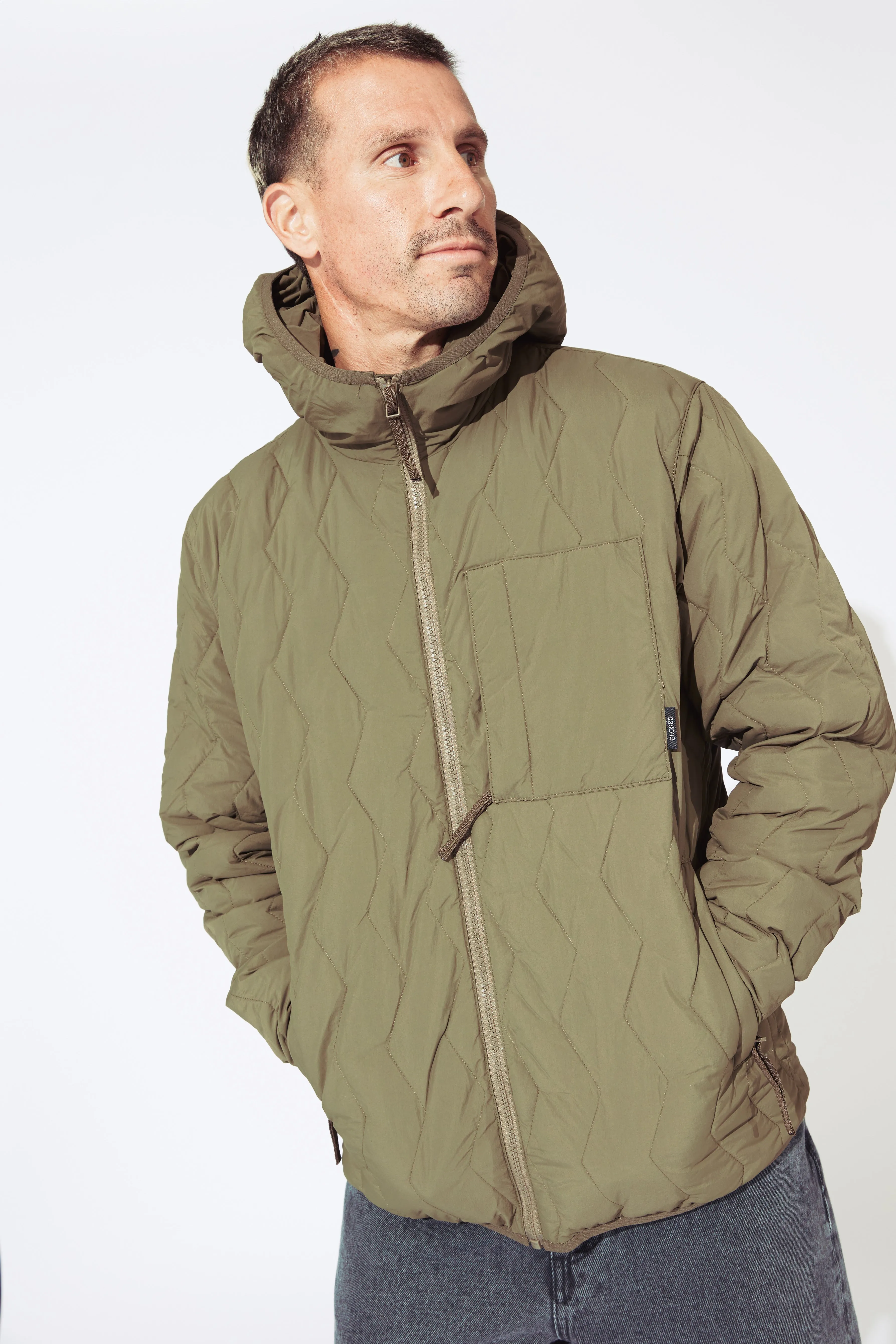 CLOSED Men's Quilted Jacket - Golden Moss
