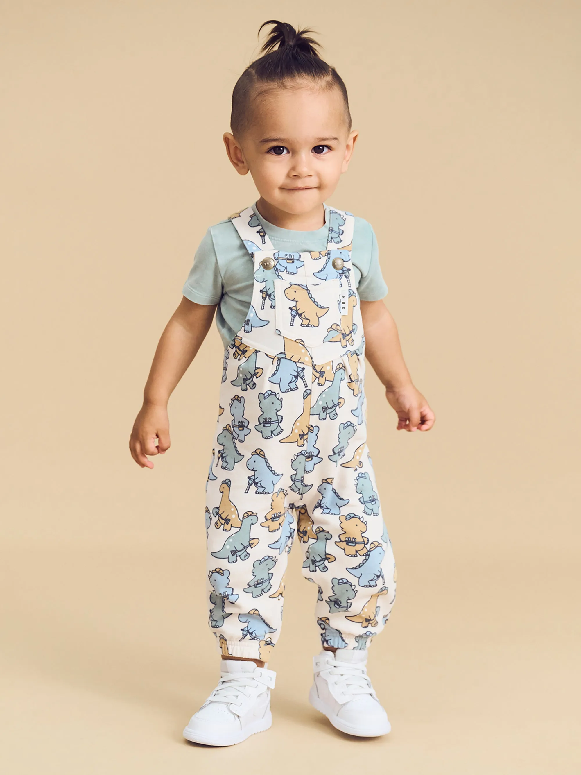 Huxbaby Construction Dinos Overall - Multi