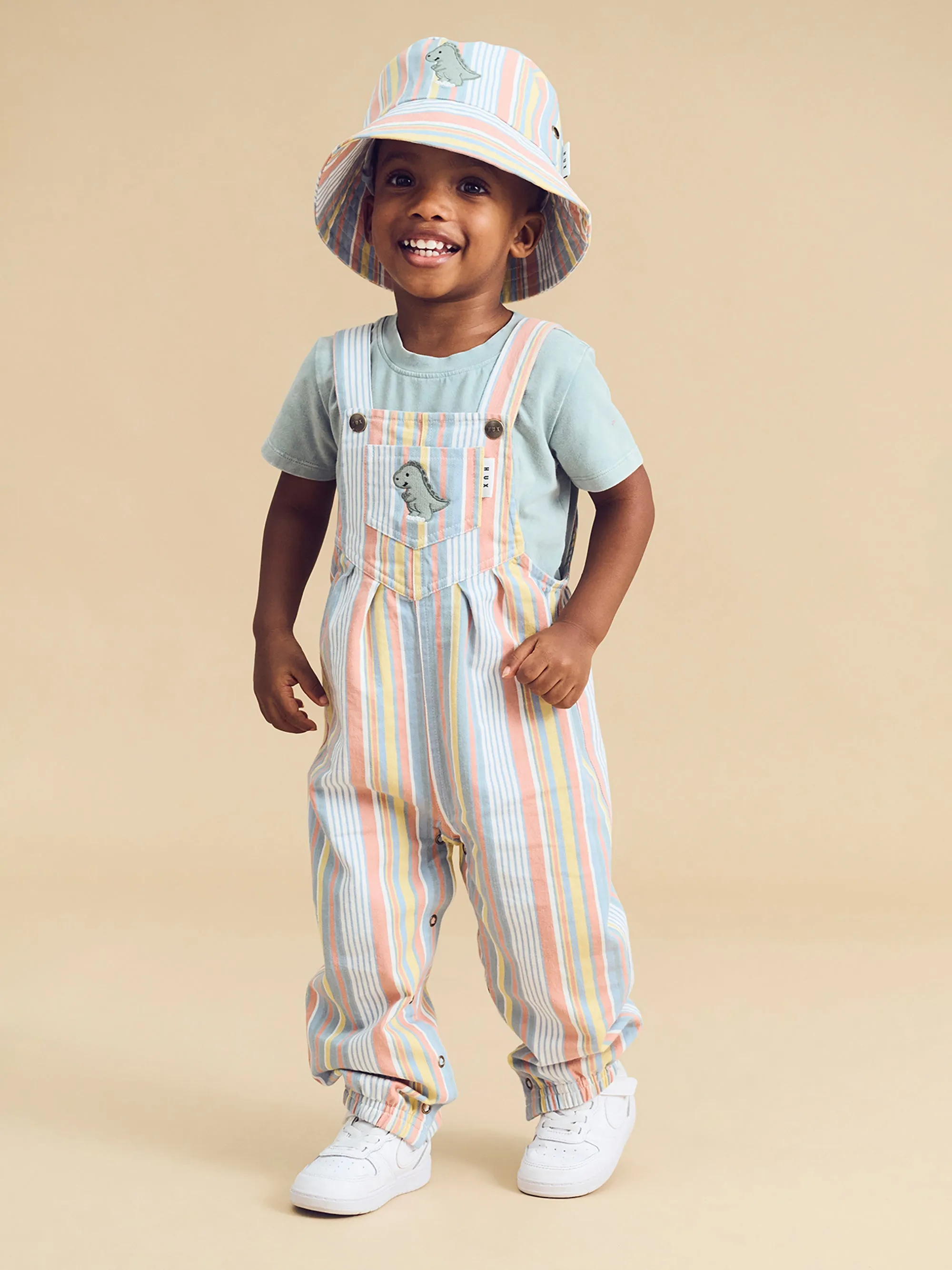 Huxbaby Vintage Stripe Overall - Multi