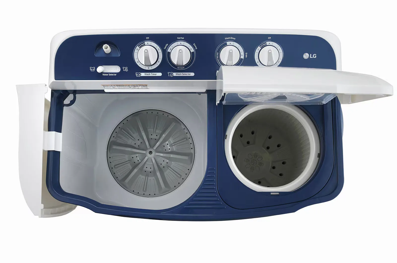 LG P7510RBAZ 7.5 kg 5 Star Semi-Automatic Top Load Washing Machine | Roller Jet Pulsator | Collar Scrubber | Rat Away | Dark Blue