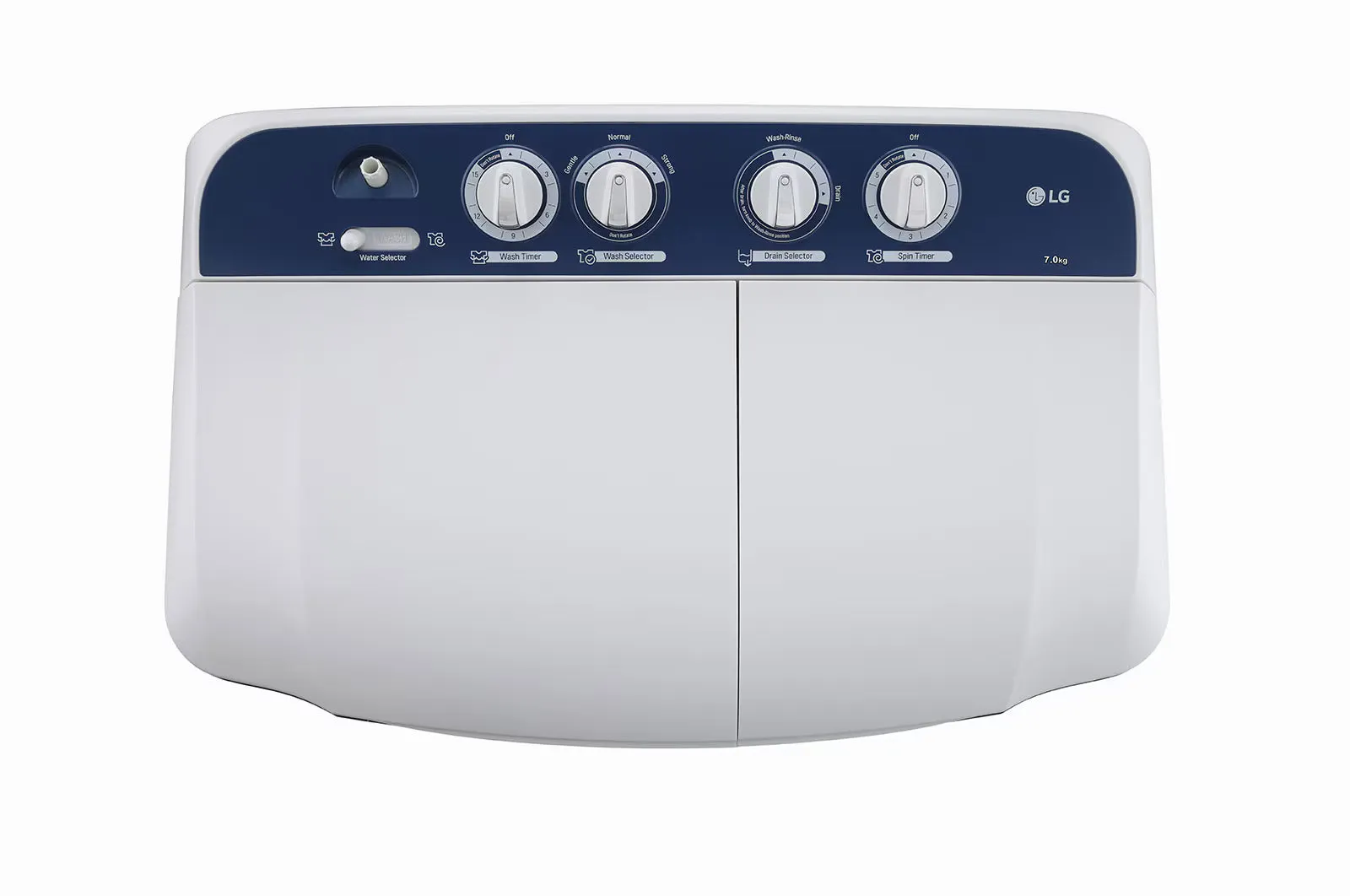 LG P7510RBAZ 7.5 kg 5 Star Semi-Automatic Top Load Washing Machine | Roller Jet Pulsator | Collar Scrubber | Rat Away | Dark Blue