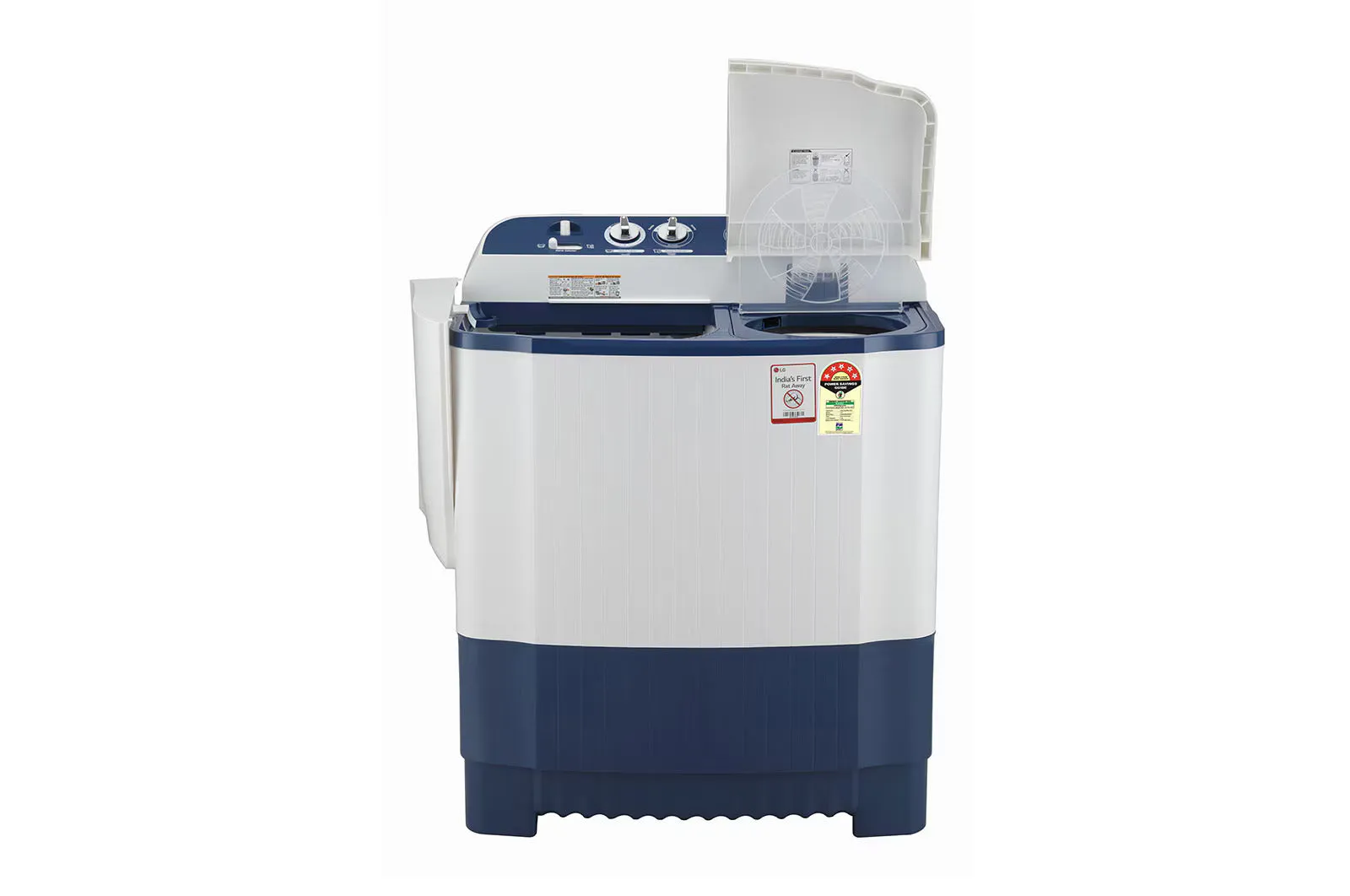 LG P7510RBAZ 7.5 kg 5 Star Semi-Automatic Top Load Washing Machine | Roller Jet Pulsator | Collar Scrubber | Rat Away | Dark Blue