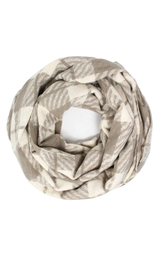LOF1065 Plaid Checker Infinity Scarf