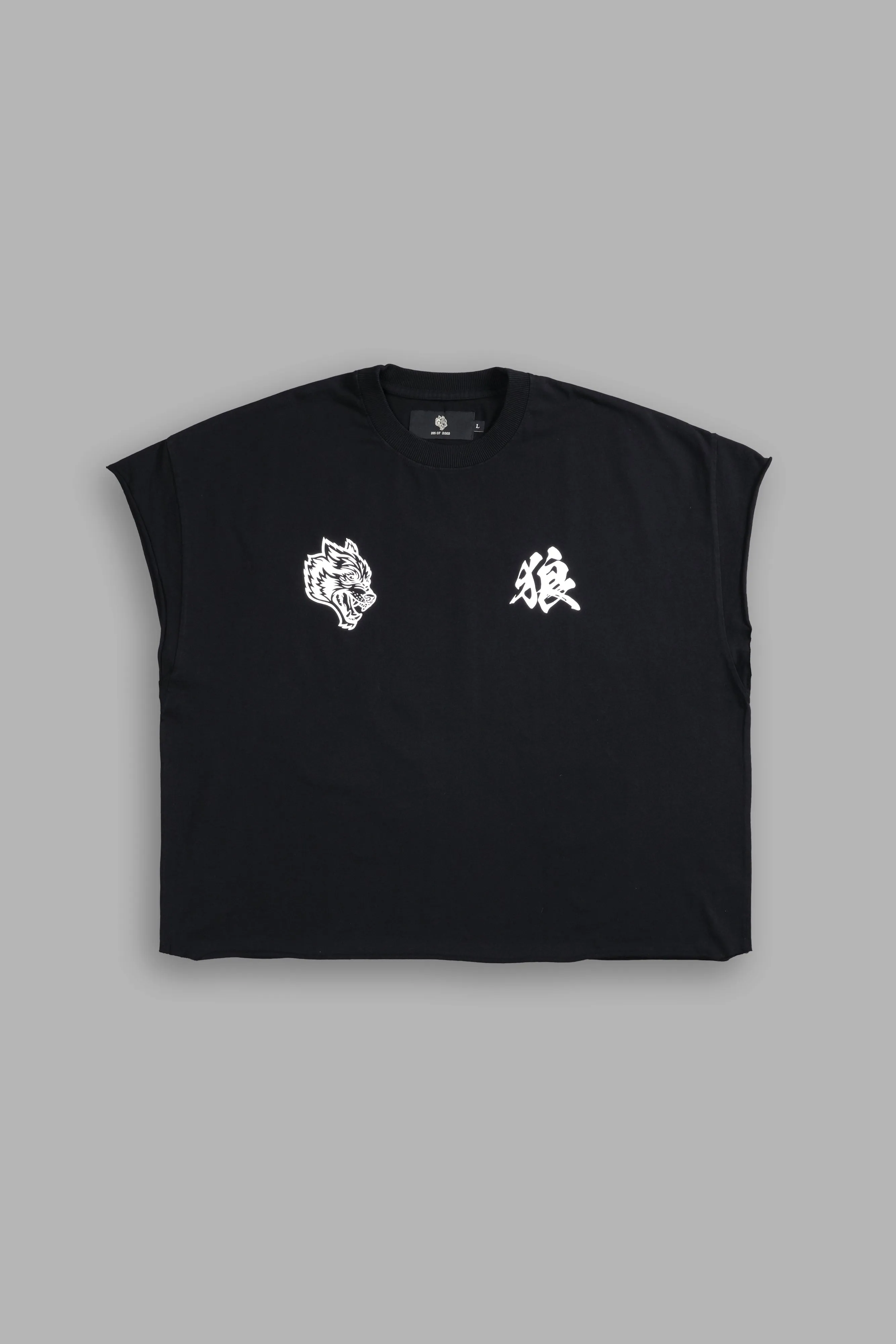 Okami Chopper "Grunge" Cut Off Tee in Black