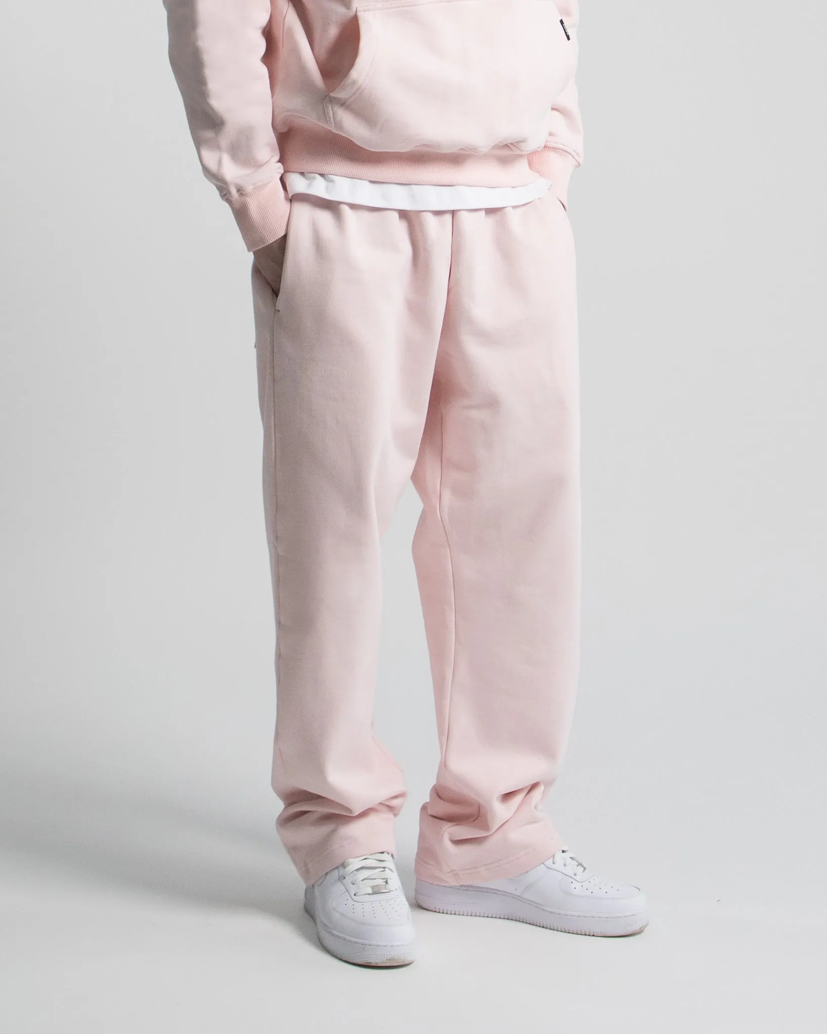 Open Bottom Sweatpants - Blush