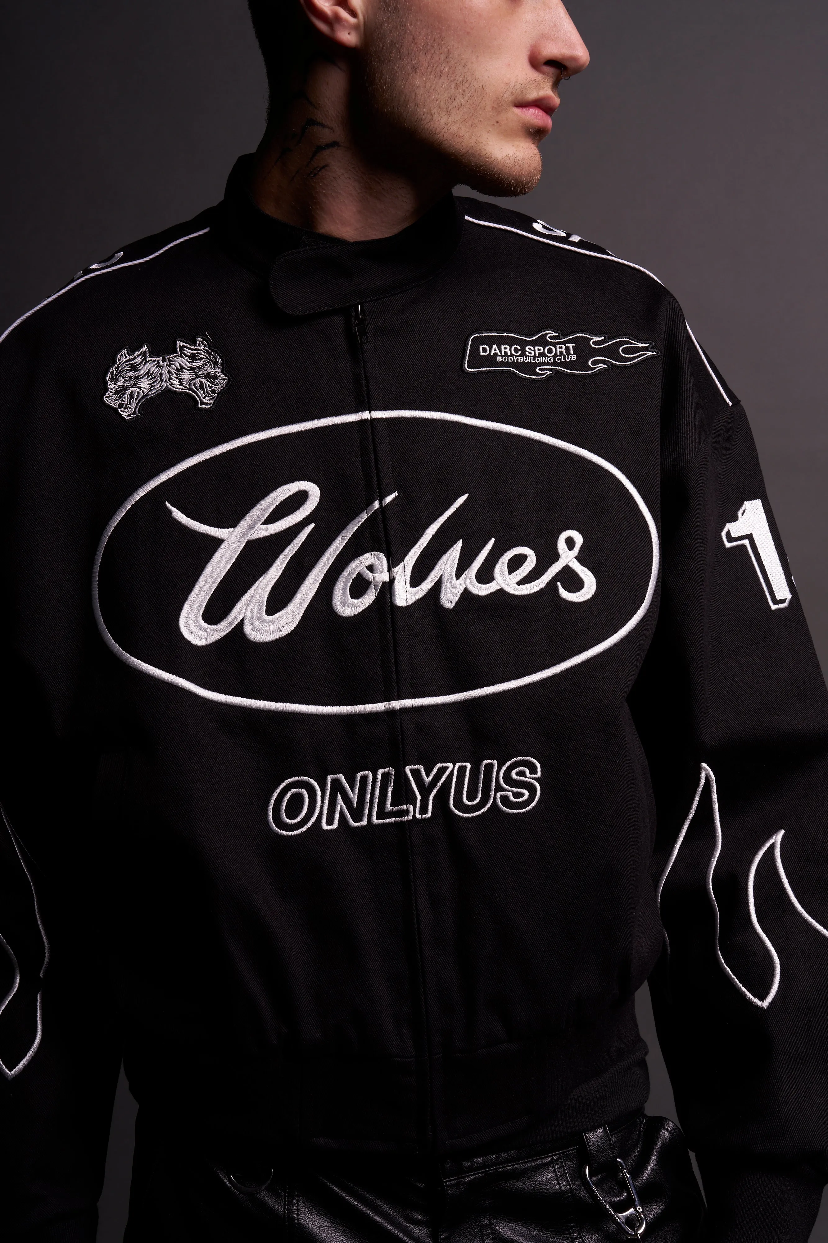 Ride The Fire Gordon Racing Jacket in Black