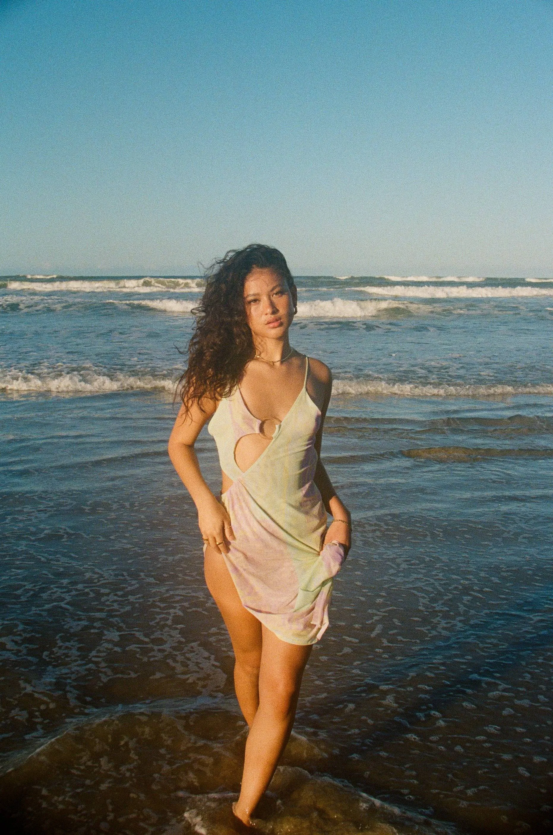 Roberta Einer - Single Slip Rainbow Dress