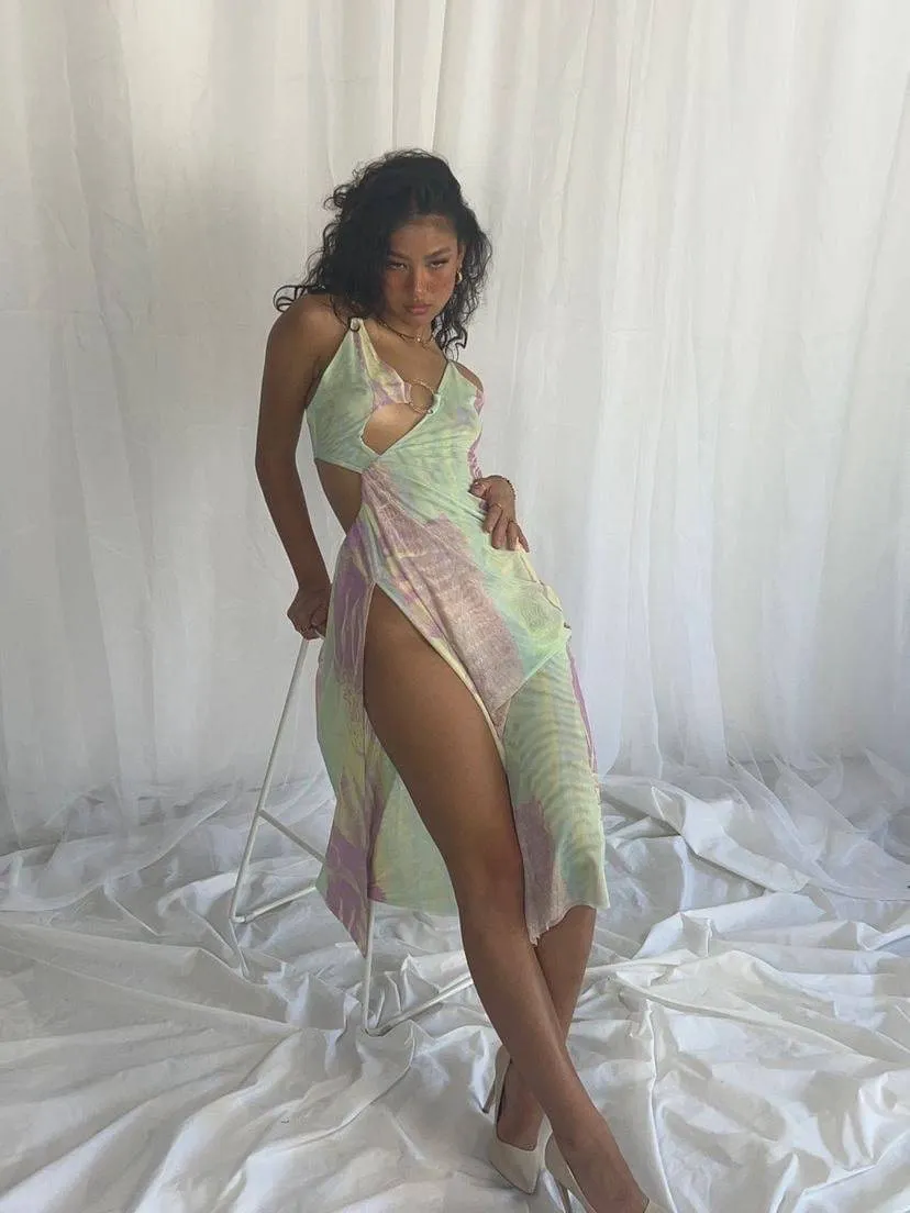 Roberta Einer - Single Slip Rainbow Dress