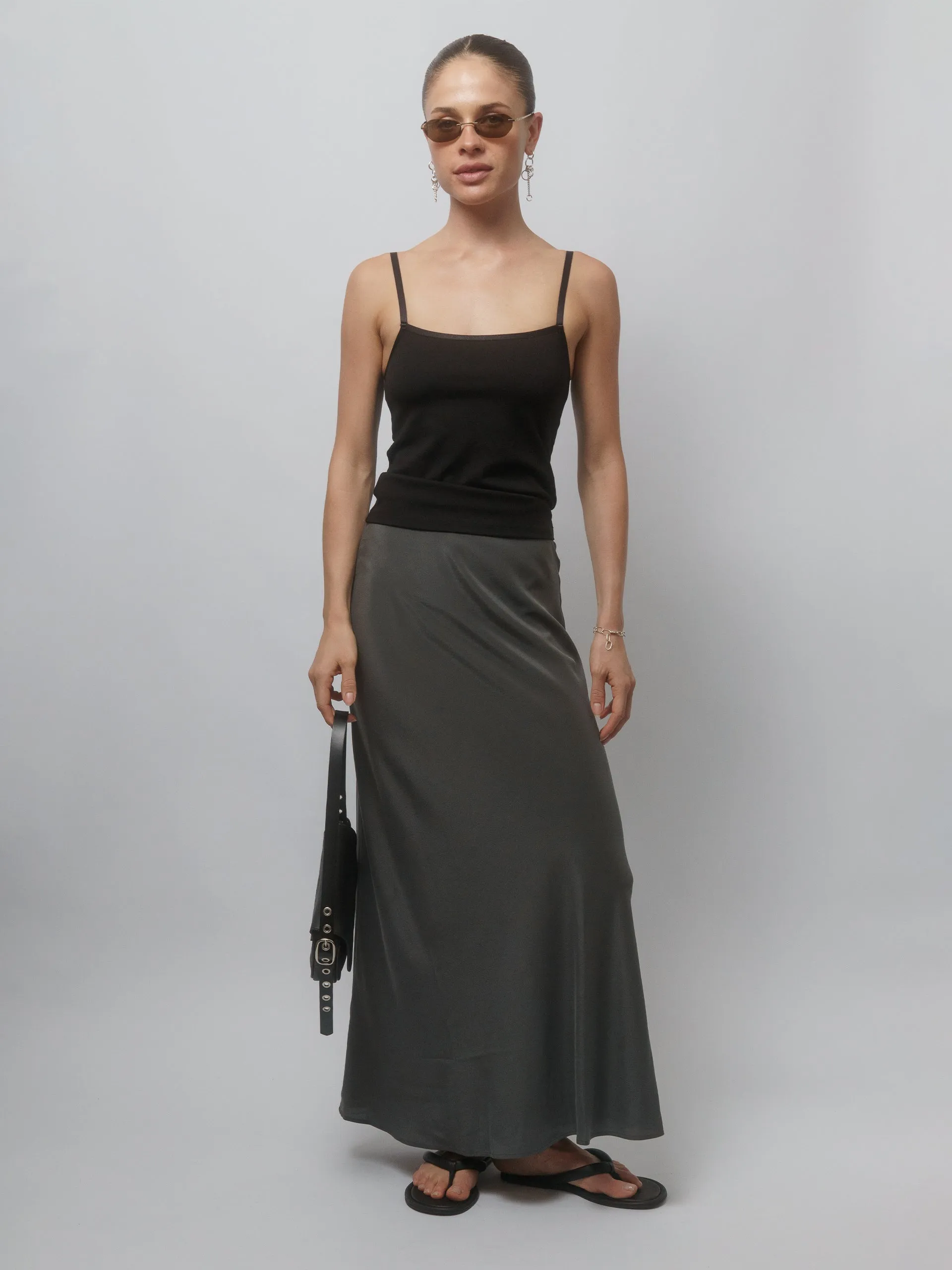 The Lair Apparel Greta Ankle Skirt Smoke