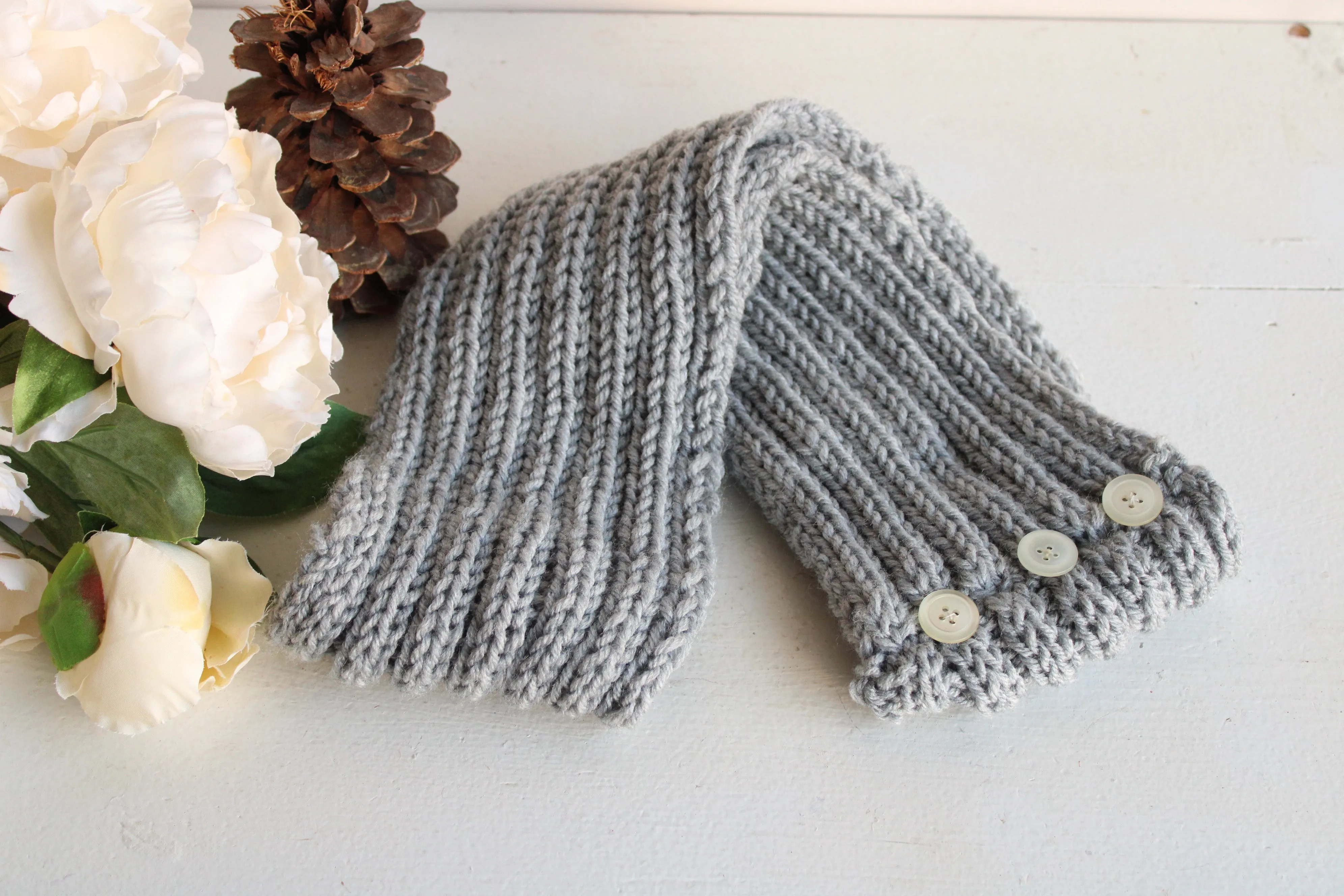 The "Frost" Hand Knit Infinity Scarf