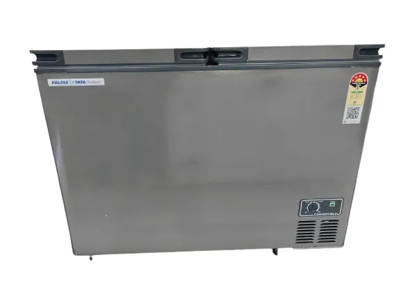 Voltas CVF460 DA5-W-PL 460 L 5 Star Hard Top Deep Freezer with Dual Door, R-290 Refrigerant, Castor Wheels & Lock – White